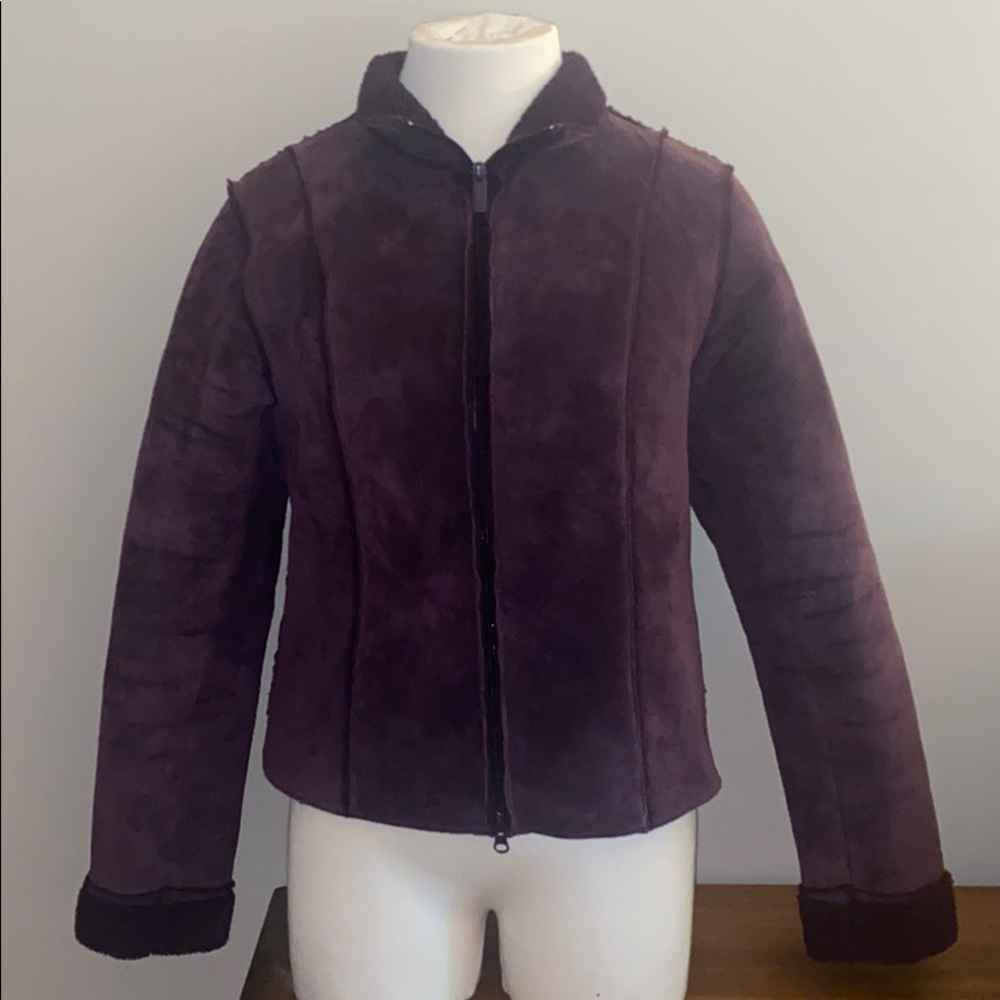Express Full Zip Suede Jacket. Size Medium - image 1
